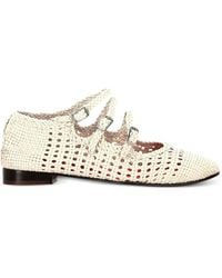 CAREL PARIS - Ariana Braided Leather Ballet Flats - Lyst