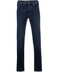 Jacob Cohen - Jeans skinny con applicazione logo - Lyst