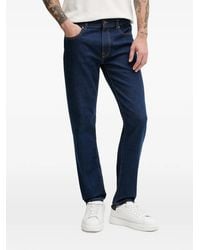 Benetton - Logo-Patch Straight-Leg Jeans - Lyst