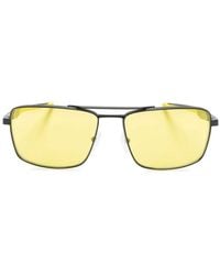 Ferrari - Double-Bridge Rectangle-Frame Sunglasses - Lyst