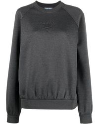 Prada - Sweatshirt mit Logo-Prägung - Lyst