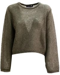 Ralph Lauren - Open-Knit Long-Sleeve Sweater - Lyst