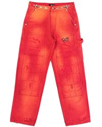 THUG CLUB - Pantalon Bicolore À Effet Délavé - Lyst