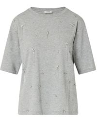 Liu Jo - T-Shirt À Ornements En Cristal - Lyst