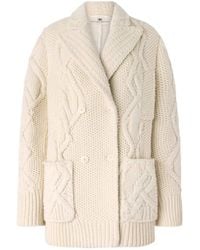 Ermanno Scervino - Cable-Knit Double-Breasted Cardigan Coat - Lyst