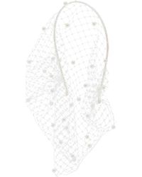 Jennifer Behr - Violette Pearl-Embellished Veil Headband - Lyst