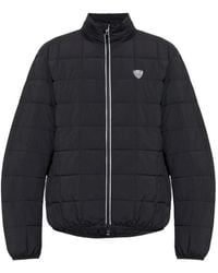 EA7 - Logo-Patch Quilted Jacket - Lyst
