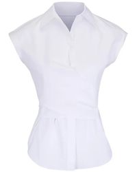 Lafayette 148 New York - Wrap-Style Blouse - Lyst