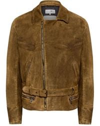 MM6 by Maison Margiela - Belted Asymmetrical-Zip Leather Jacket - Lyst