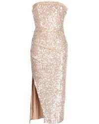 Needle & Thread - Strapless Jurk - Lyst