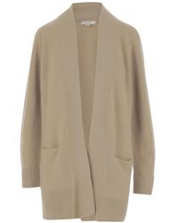 Vince - Ribbed-Trim Cashmere Cardigan - Lyst