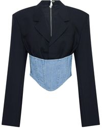 Dion Lee - Corset-style Cropped Blazer - Lyst