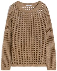 Max Mara - Open Knit Long-Sleeved Top - Lyst