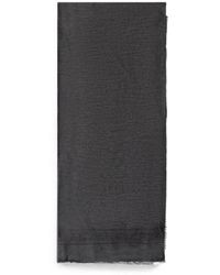 Emporio Armani - Logo-Jacquard Frayed Scarf - Lyst