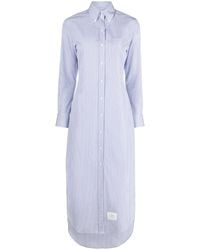 Thom Browne - Trouser Length Button Down Point Collar Shirtdress - Lyst