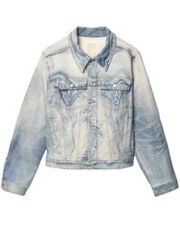 CAMPERLAB - Swirl-Print Denim Jacket - Lyst