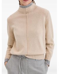 Biancalancia - High-Neck Panelled Sweater - Lyst
