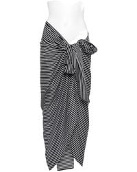Frankie Shop - Striped Wrap-Style Maxi Skirt - Lyst