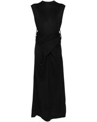 Jil Sander - Robe En Laine À Effet Portefeuille - Lyst