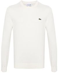 Lacoste - Logo-Patch Ribbed-Knit Jumper - Lyst