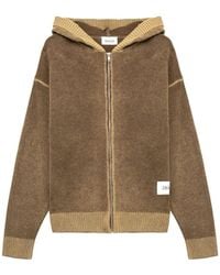 AMISH - Zip-Up Knitted Hoodie - Lyst