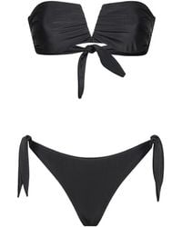 ME FUI - Donna Ruched Tie-Fastening Bikini - Lyst