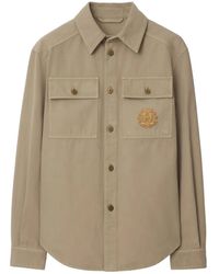 Burberry - Giacca-Camicia B Crest - Lyst