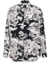 Moschino - Monochrome Printed Silk - Lyst