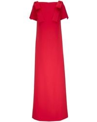 Carolina Herrera - Bow-detail Long Dress - Lyst