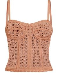 Dolce & Gabbana - Crochet-Knit Top - Lyst