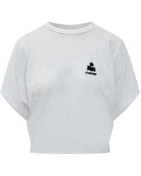 Isabel Marant - Kyanzae-Gz Logo-Print T-Shirt - Lyst