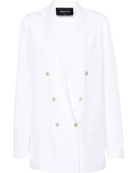 Fabiana Filippi - Double-Breasted Cotton Blazer - Lyst