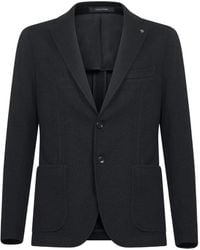 Tagliatore - Log-Detail Single-Breasted Blazer - Lyst