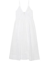 Herskind - Miranda Tie-detail Cotton Midi Dress - Lyst