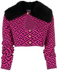 Versace - Embroidered Cardigan - Lyst