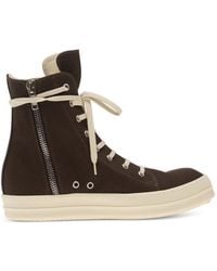 Rick Owens - High-Top Denim Sneakers - Lyst