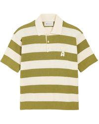Ami Paris - Polo a rayas con apliques - Lyst