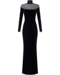 Elisabetta Franchi - High Neck Long Dress - Lyst
