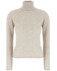 Vanisé - Roll-Neck Ribbed-Trim Sweater - Lyst