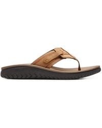 Clarks - Wesley Sun Leather Sandals - Lyst