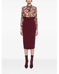 Nissa - High-Rise Pencil Midi Skirt - Lyst