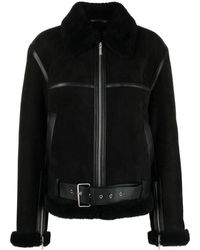 Totême - Shearling And Suede Jacket - Lyst