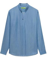 Shanghai Tang - Mandarin-Collar Shirt - Lyst