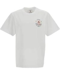 CASABLANCA - Logo-Print Short-Sleeved T-Shirt - Lyst
