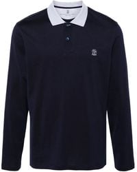 Brunello Cucinelli - Poloshirt Mit Logo-Stickerei - Lyst