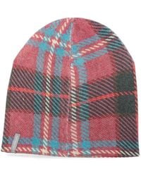 In bed with You - Check-Print Cashmere Beanie Hat - Lyst