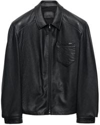 Prada - Nappa Leather Jacket - Lyst