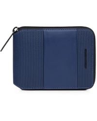 Piquadro - Mesh-Panelled Zip-Around Wallet - Lyst