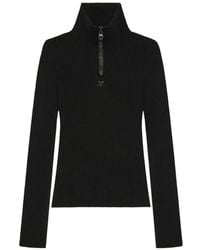 Courreges - Logo-Appliqué Ribbed-Knit Sweater - Lyst