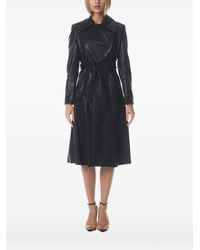 Tessitura Body Couture - Belted Faux-Leather Trench Coat - Lyst